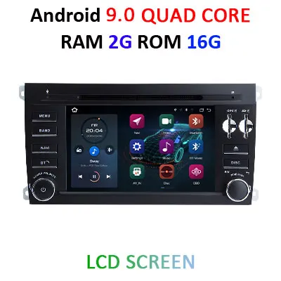DSP ips Android 9,0 64G 2 Din dvd-плеер для Porsche Cayenne 2003-2010 Cayenne S GTS 2003-2010 gps Радио Навигация стерео Авто - Цвет: 9.0 2G 16G LCD