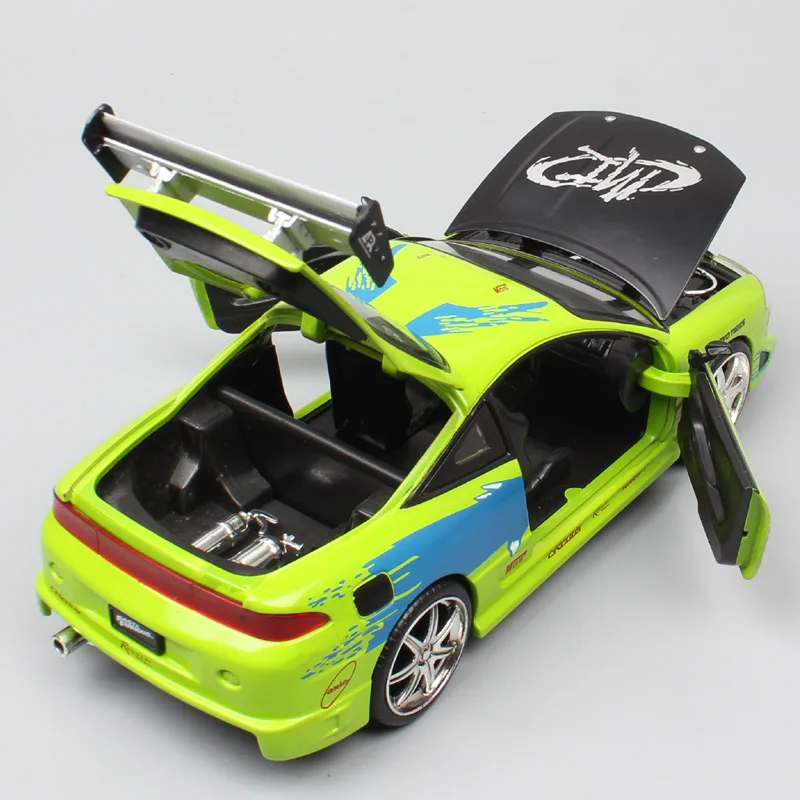1:24 Масштаб jada brian's 1995 Mitsubishi Eclipse GTR Diecasts& Toy транспортные средства металлические модели автомобилей игрушки Авто эскизы для коллекции