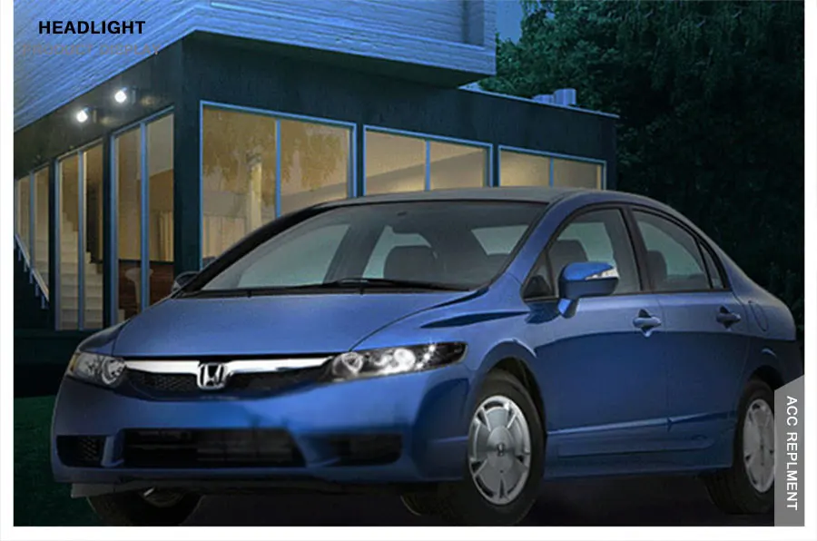 2 шт. светодиодный фары для Honda Civic 2007-2011 светодиодный автомобильный фонарь ангельские глазки ксенон HID комплект Противотуманные фары светодиодный дневные ходовые огни