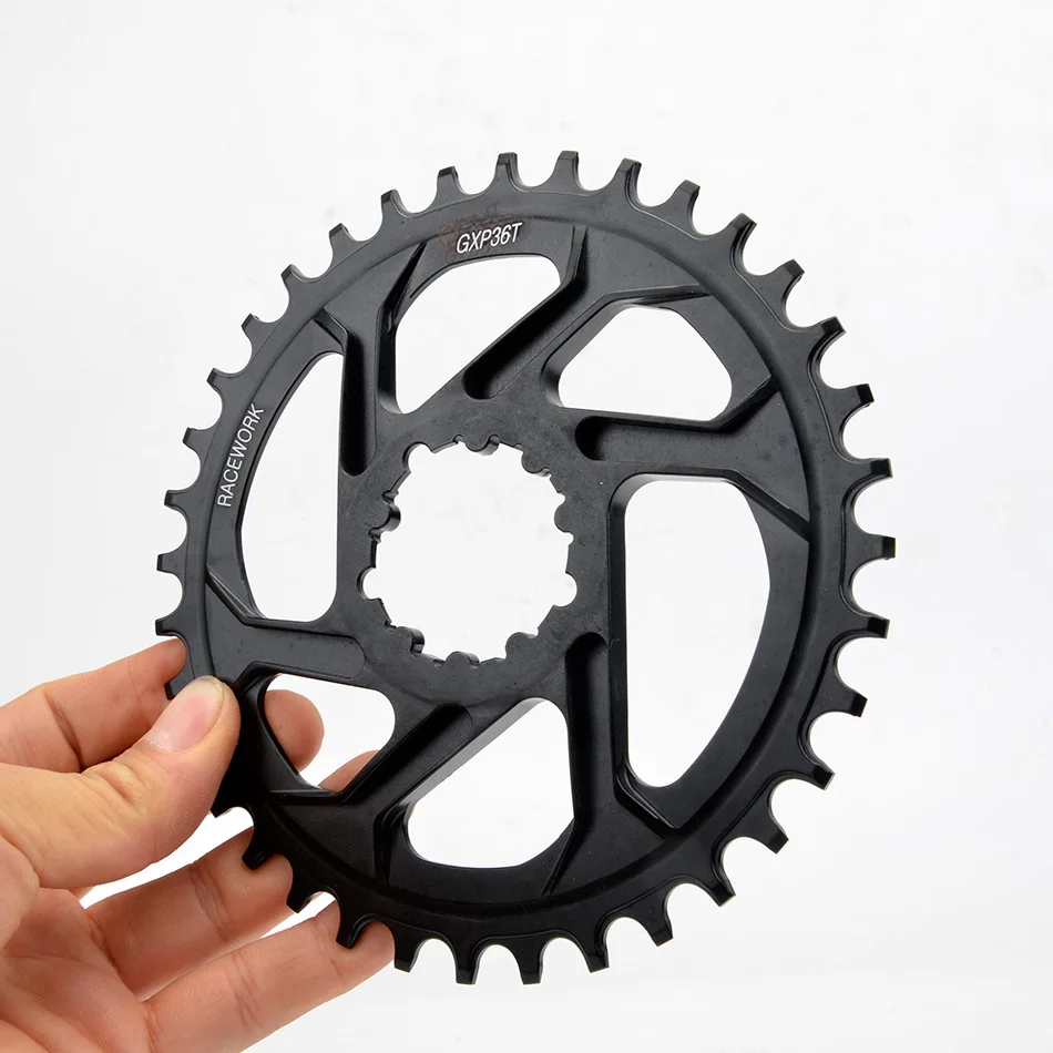 Бесплатно deliv RACEWORK Fahrrad кеттенблат 32 34 36 38t Engen Breite Fahrrad кеттенблат мех GXP XX1 XO CNC AL7075 KurbelFahrrad