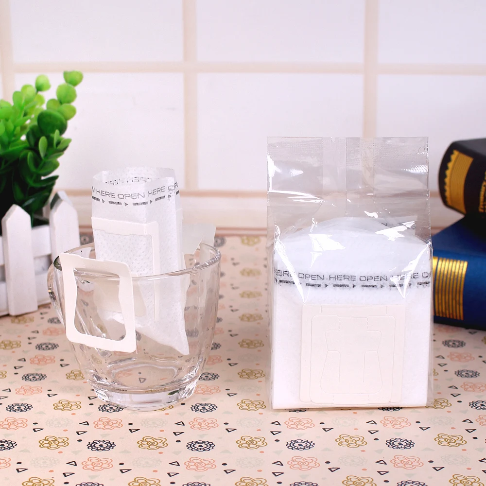 50 шт./упак. подвесной капельный фильтр для кофе бумажный пакет экологичный