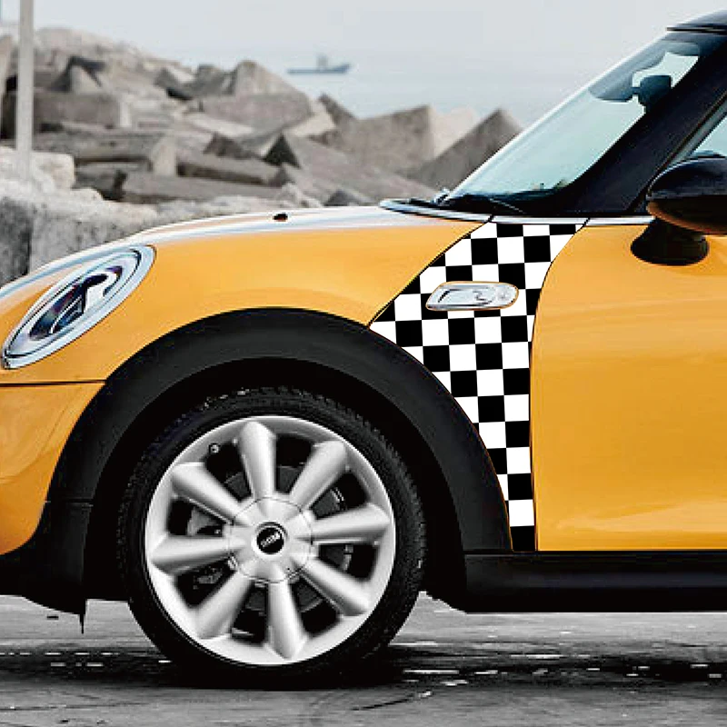 Автомобильная Передняя боковая пластина крыло наклейка авто тело для Mini Cooper F55 F56