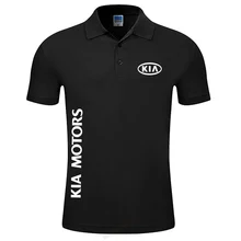 Новинка короткая рубашка поло Мужская брендовая одежда kia motors