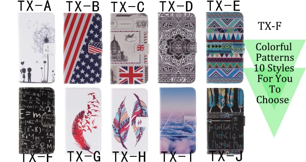 Роскошный Новый Прибытия Мультфильм Окрашенные Pattern PU Кожаный Бумажник Слот Для