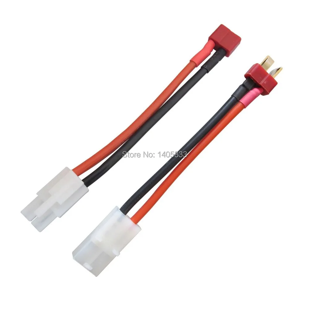 

1 pair Tamiya Connector to Deans T Style Plug Cable for RC Speed Controller ESC Battery Connector plug wire cable
