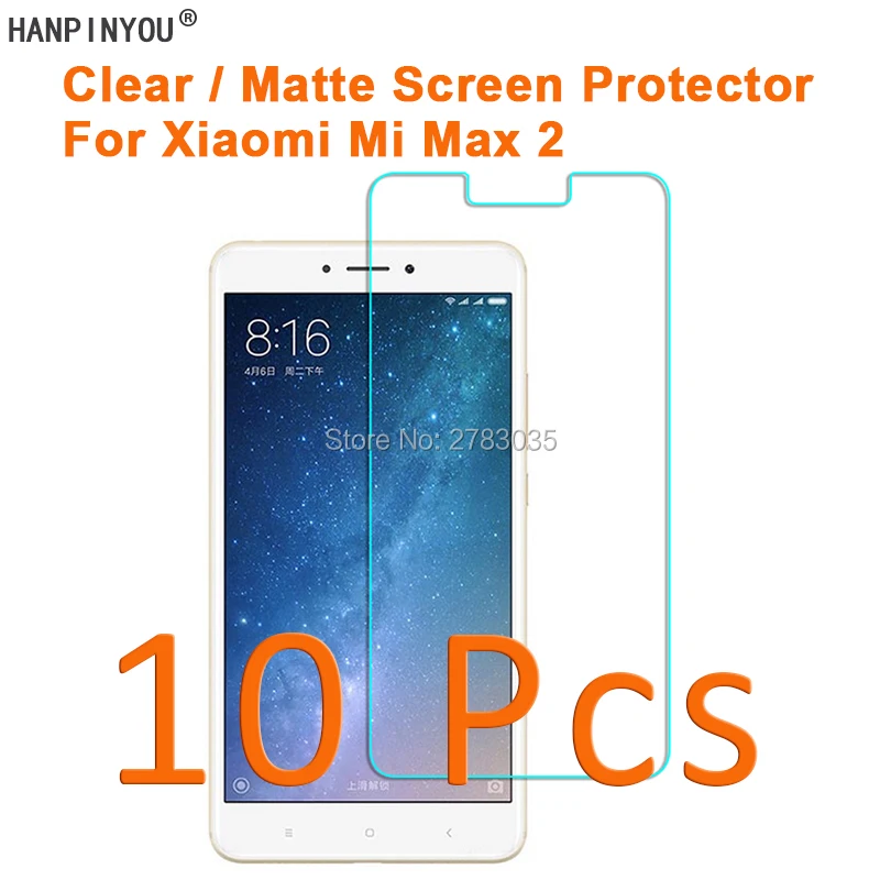 Фото 10 шт./лот для Xiaomi Mi Max 2 max2 6 44 &quotHD Прозрачная/Антибликовая матовая защитная пленка