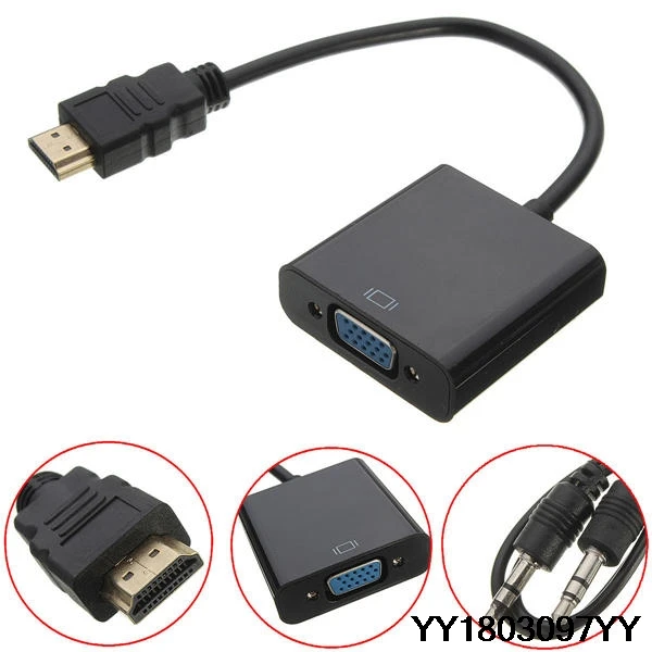 HDMI к VGA Кабель адаптер конвертер для PS3 PS4 ноутбука ТВ коробка HD xbox поддержка 1080P с