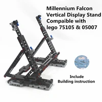 republican falcon vertical display stand compaible with lego 75105 and 05007 building blocks bricks with building instruction