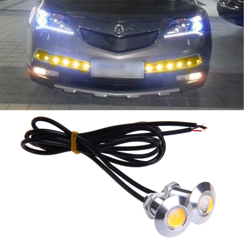 1 пара DC 12V 23mm Eagle Eye светодиодный дневный ходовой DRL светильник автомобильная