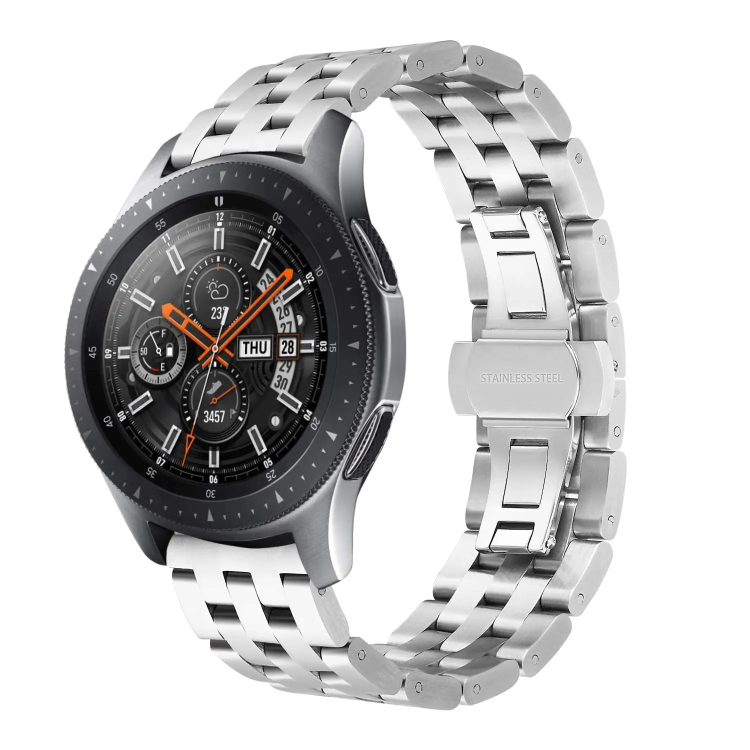 Ремешок для часов 20 мм 22 из нержавеющей стали Samsung Galaxy Watch 42 46 ремешок Huawei GT Gear Sport S2