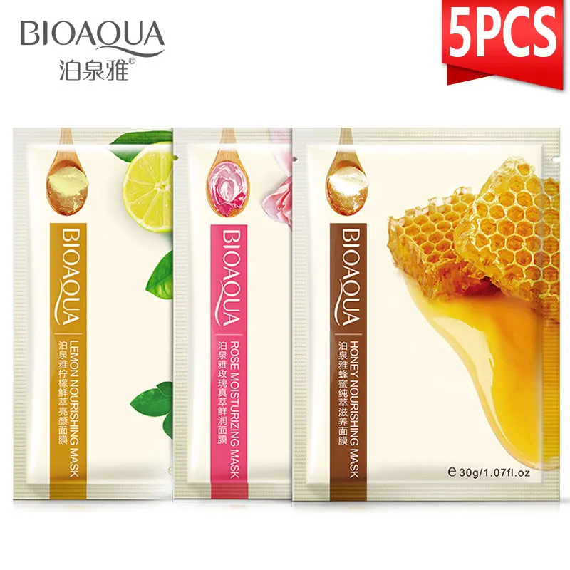 BIOAQUA Роза лимон мед маска для лица 5 шт. Tony Moly увлажняющее масло контроль глубокое