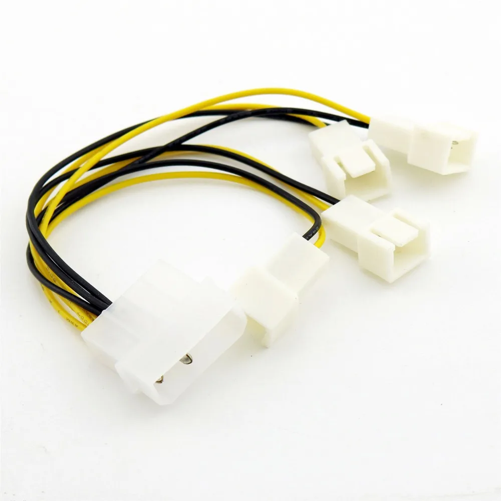 1 шт. 4 контактный разъем питания Molex (2 штекер) на x 3 (штекер) Y Сплиттер