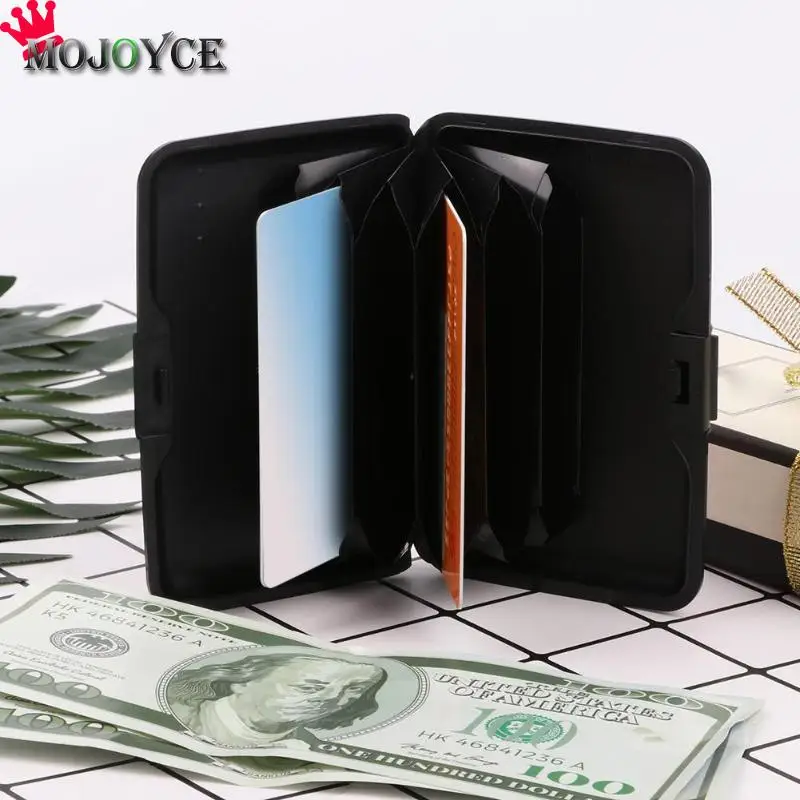 fashion women color printing rfid anti theft business card box credit card pocket female girls wallet holder carteira feminina free global shipping