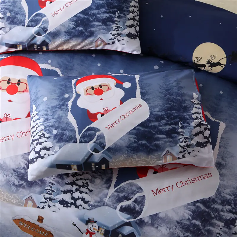 2018 Рождественский комплект постельных принадлежностей с рисунком Санта Клауса