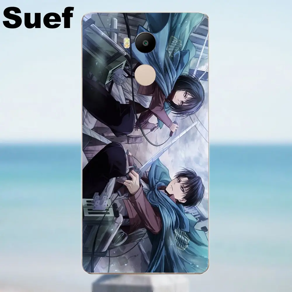 Suef Shingeki No Kyojin атака на Титанов мягкая Оригинальная для Xiaomi Redmi 4 3 3S Pro Mi3 Mi4 Mi4i Mi4C Mi5