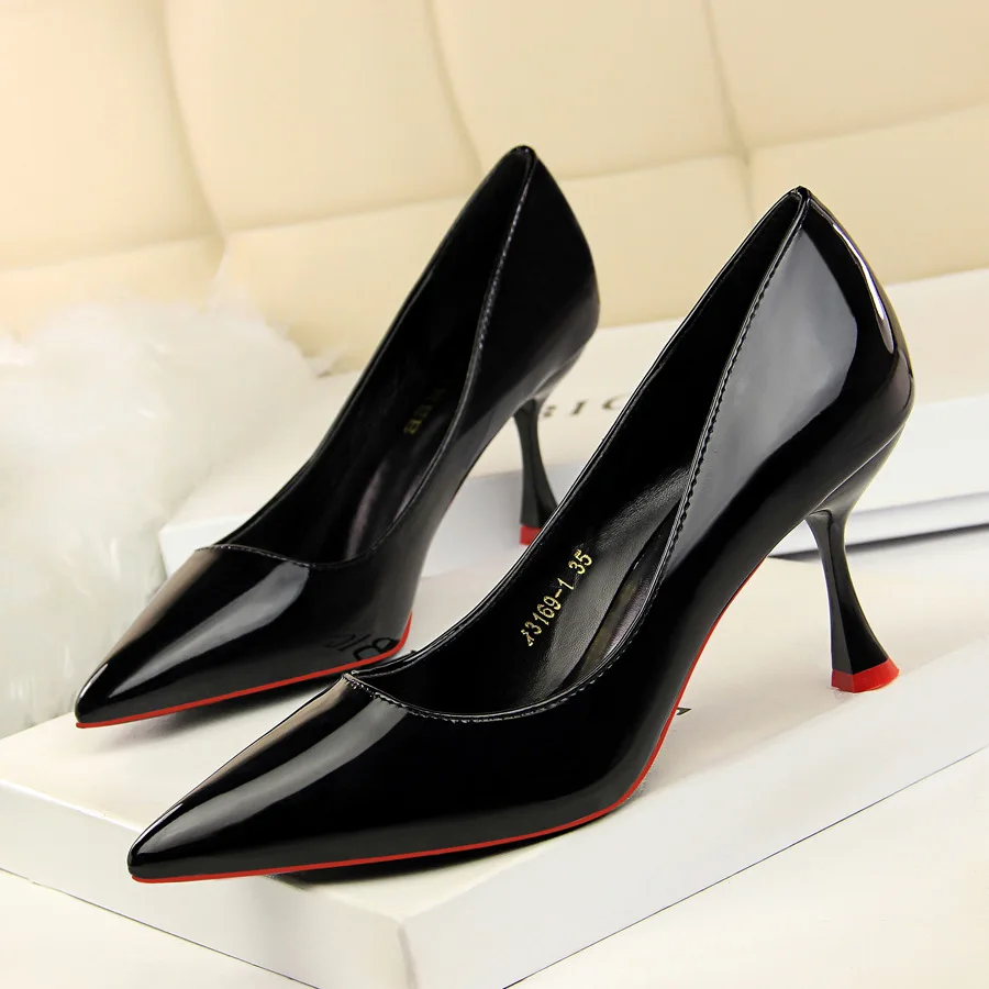 Chaussures femme ete/2019 женская обувь zapatos de mujer пикантные кожаные туфли лодочки на высоком