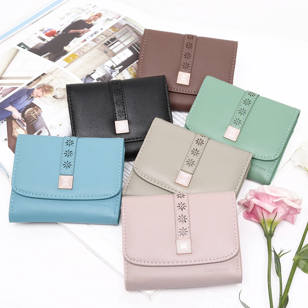 2019 New Fashion Women Wallets Leather Zipper Wallet Women's Short Design Purse Coin Purses Card Holder Clasp Cartera Mujer | Багаж и