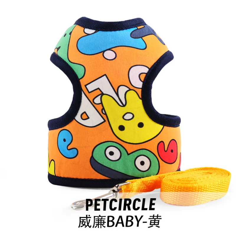 yellow graffiti Petcircle/Популярные однотонные джинсы ошейники для собак, 14 цветов, поводок для собак и девочек, поддерживающий пояс на лямках для щенков, Регулируемый мягкий дышащий - Цвет: yellow graffiti