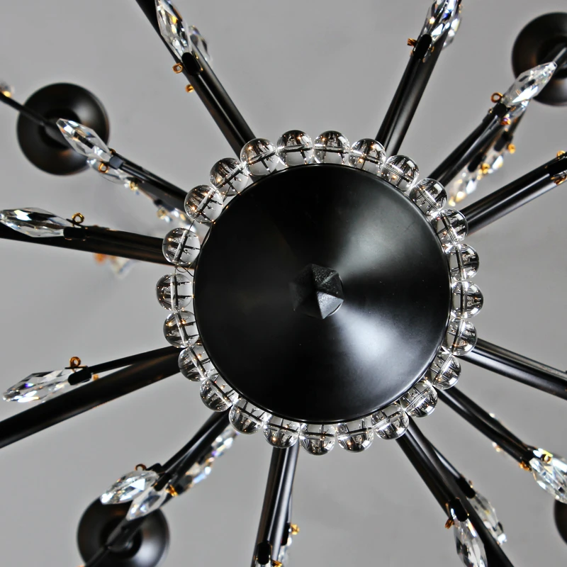 

America nobic iron tree E14 LED bulb chandelier lamp post modern home deco living room K9 crystal chandelier lighting fixture