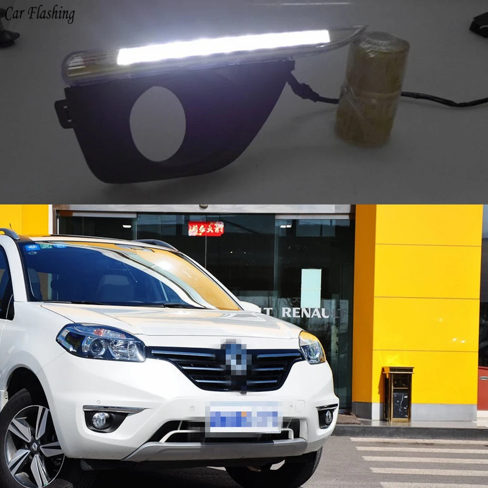 Автомобильный мигающий 2 шт. DRL для Renault koleos 2011 2012 2013 2014 светодиодный дневный