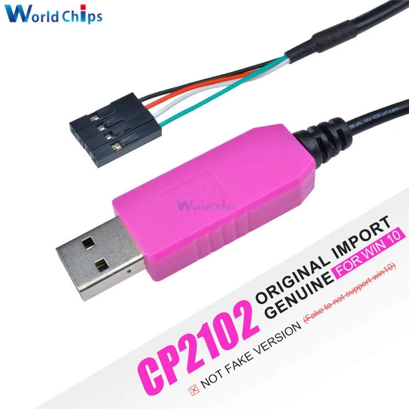 Оригинальный кабель CP2102 USB к UART TTL 1 м 4-контактный последовательный адаптер модуль