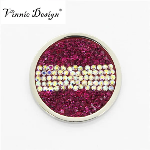 Vinnie дизайн ювелирных изделий 33 мм большая монета с зеленым синим Красным