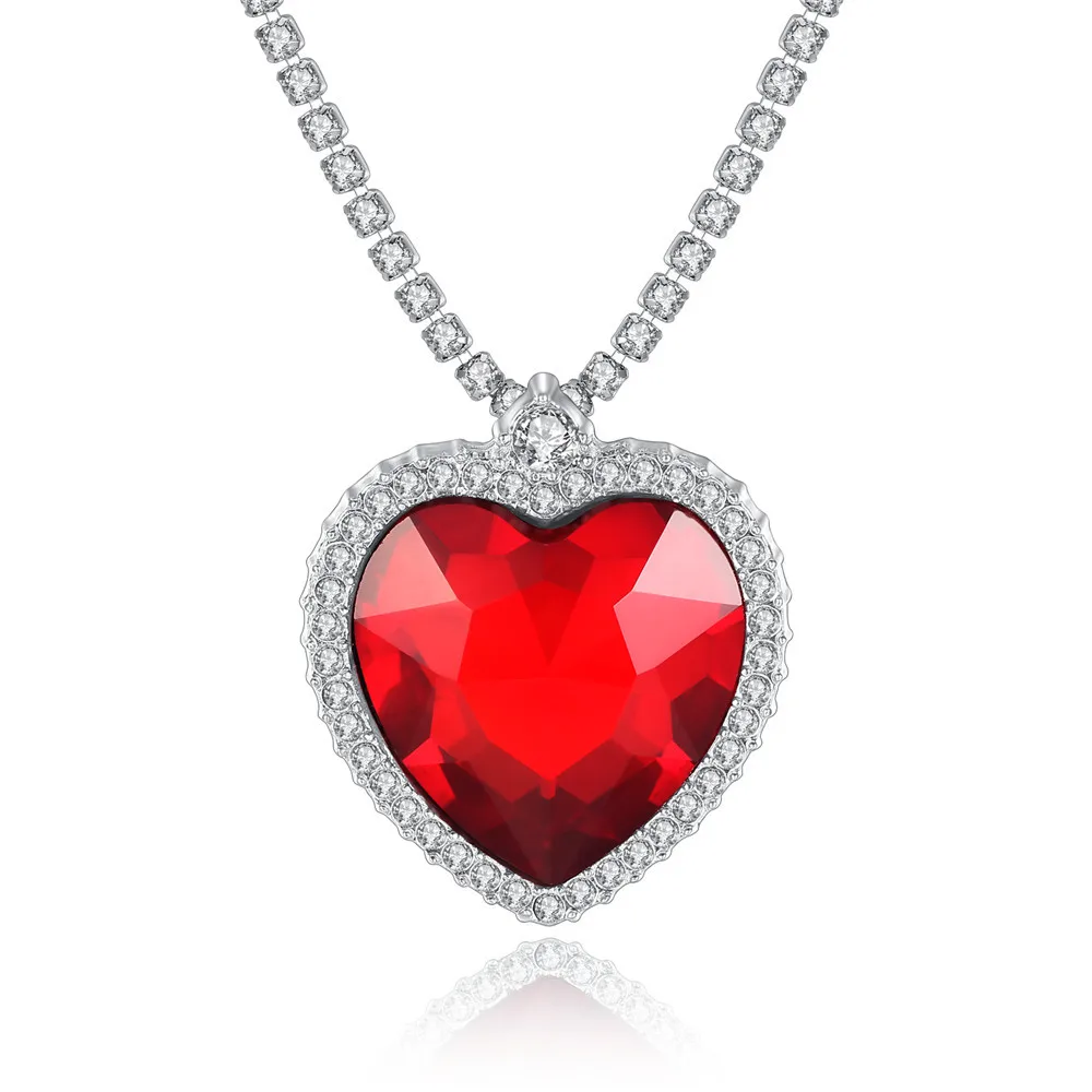 Классический Титаник Сердце океана синий кулон ожерелья для женщин ювелирные