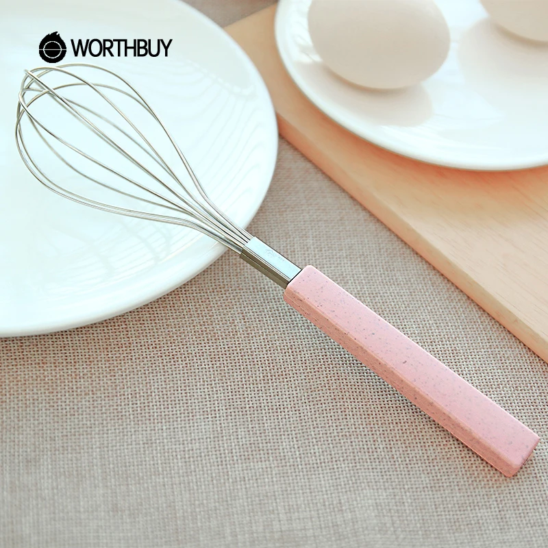 WORTHBUY Миксер для выпечки яиц из нержавеющей стали Для венчиков с ручкой пшеничной