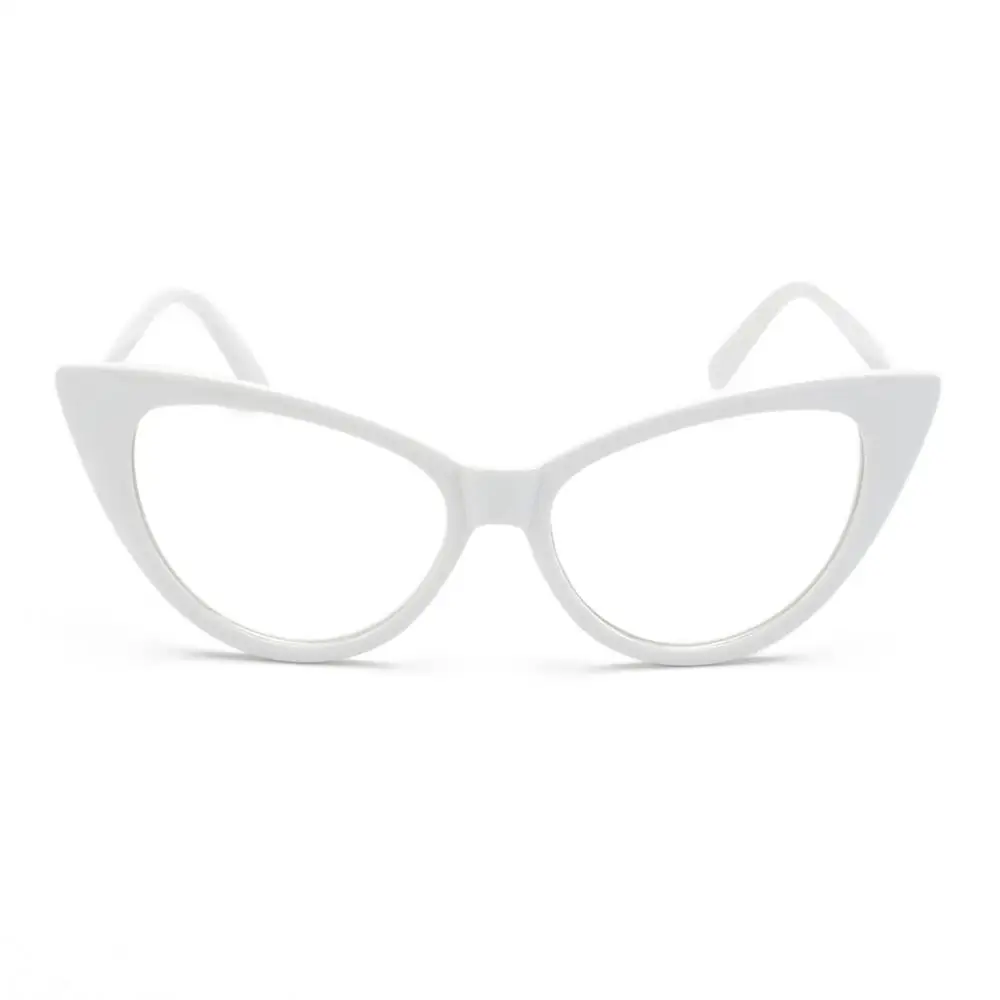 white-clear Королевский Девушка Супер популярные сексуальные мод шик кошачий глаз Солнцезащитные очки для женщин Очки оттенков ss048 - Цвет линз: white-clear