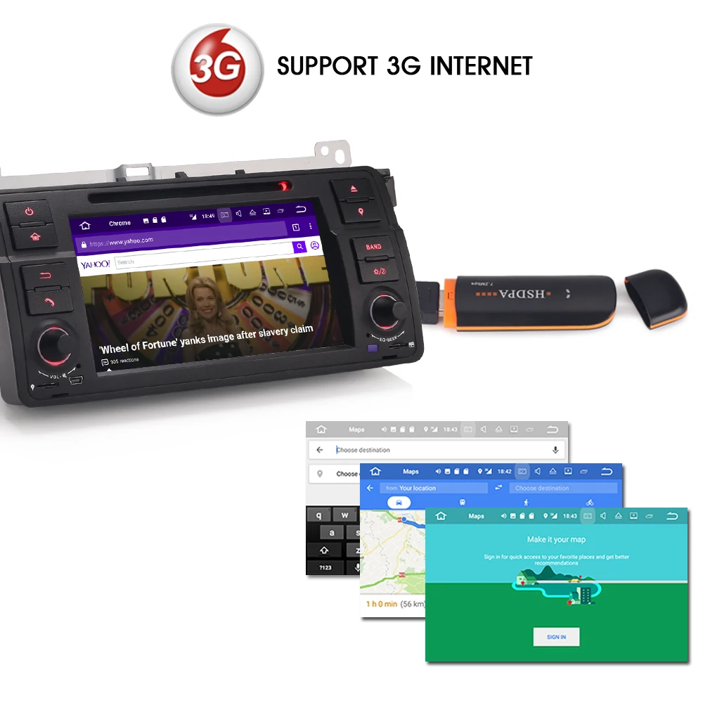 7 &quotАвторадио Android 7.1 dab + DVR dtv в NAVI CAR GPS навигация для BMW 3 серии E46 m3 Rover 75 мг ZT Bluetooth 3G