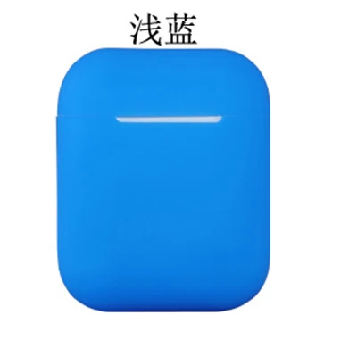 Чехол Airpods 1 2 Чехол Airpods для наушников TPU силиконовый чехол силиконовый материал Новинка - Цвет: Синий