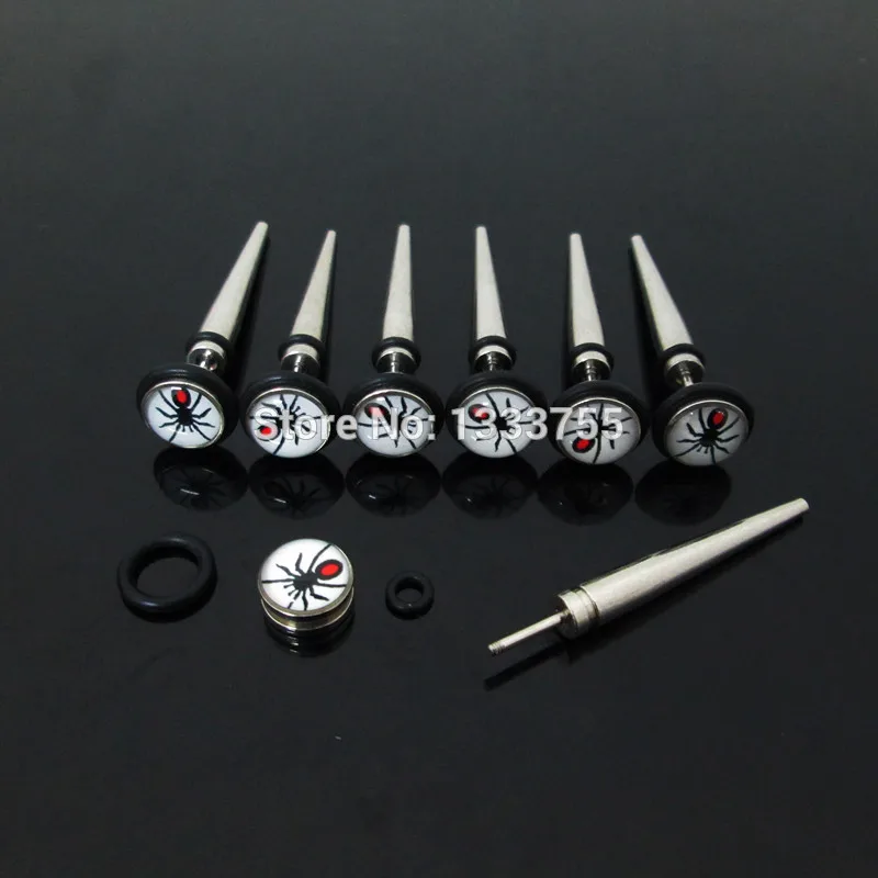 Бесплатная доставка пирсинг украшения для тела 1 пара 8 мм Иллюзия обманка из
