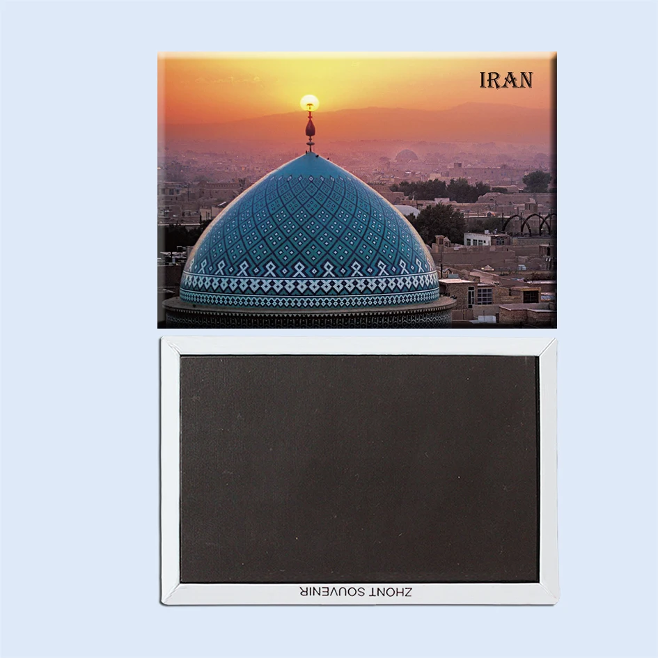 Иран джамэ мечеть воздушный вид закат ядд 22866 волшебные магниты на холодильник