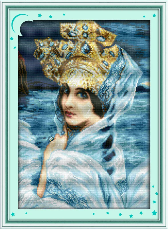 Красивый Лебедь Принцесса Печать холст DMC считает Китайский Набор для вышивки