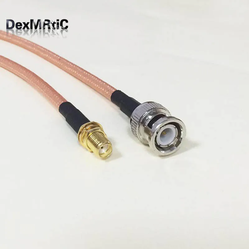 

RF Coaxial cable RG142 BNC Male Plug Switch SMA Female Jack nut pigtail adapter RG142 50CM/100CM low loss