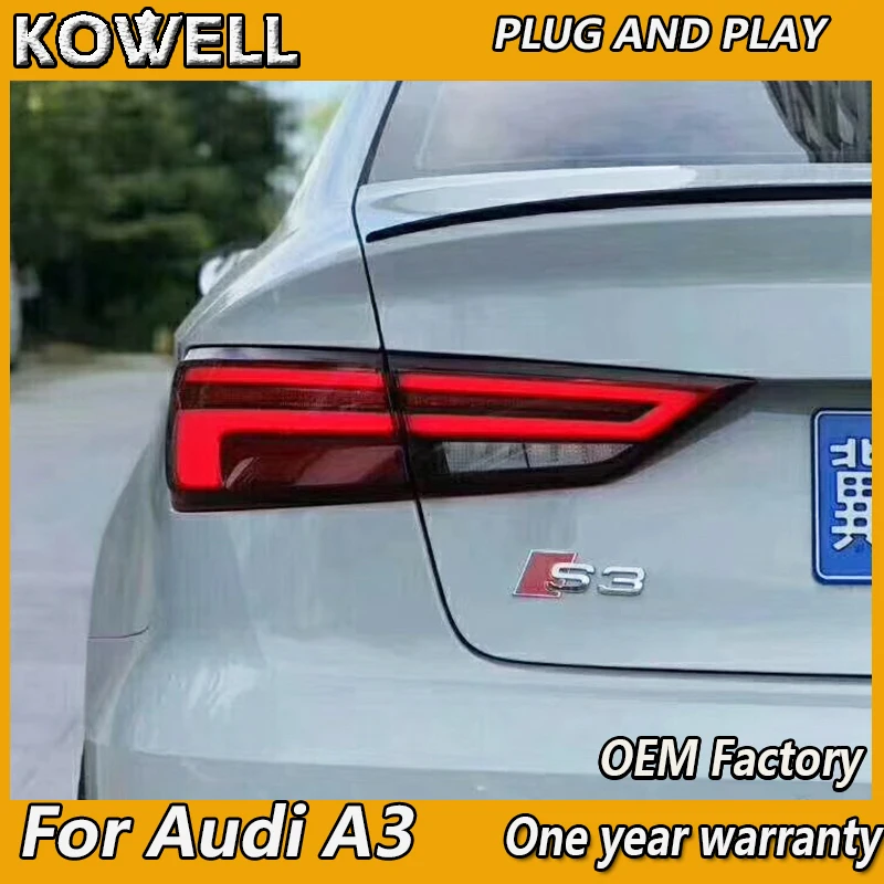 KOWELL Car Styling for AUDI A3 Tail Lights 2013-2019 Audi a3 LED Light Rear Lamp with Dynamic turn signal | Автомобили и
