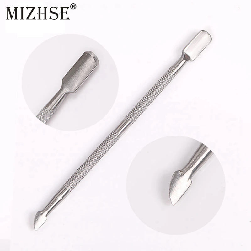 MIZHSE 1 шт. инструменты для нейл-арта из нержавеющей стали для удаления кутикулы Ложка-толкатель очиститель для ухода за ногтями Маникюр дизайн ногтей Педикюр инструмент