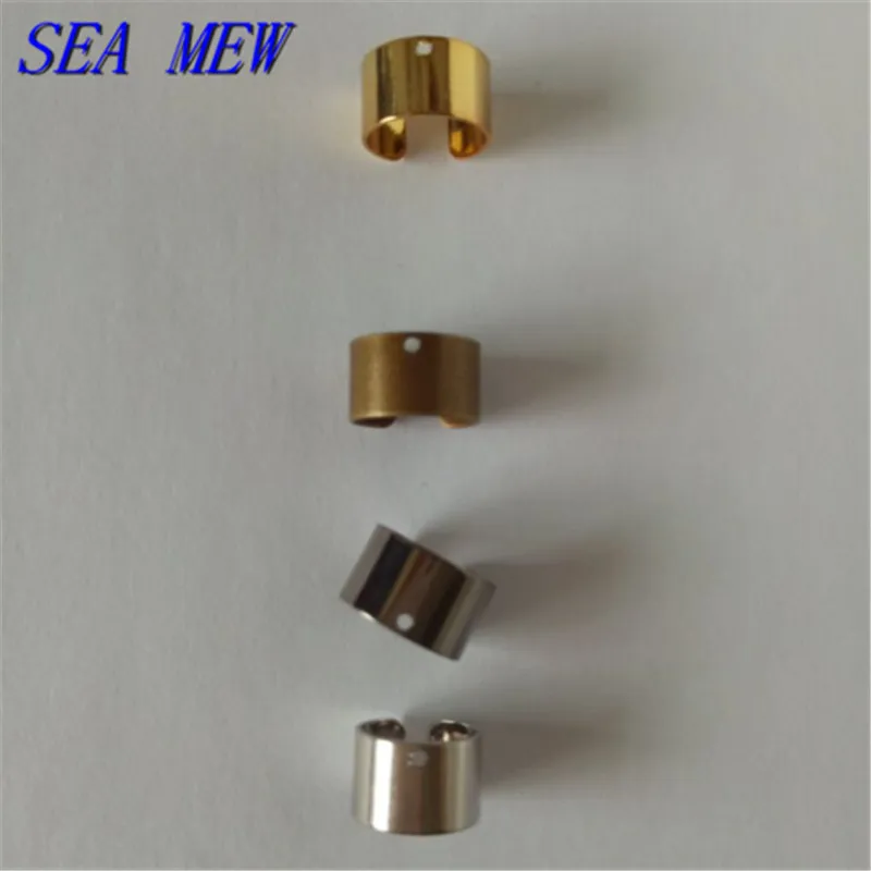 Серьги каффы для пирсинга медные клипсы 10 х6 мм|clip on earrings|piercing clipear cuff |