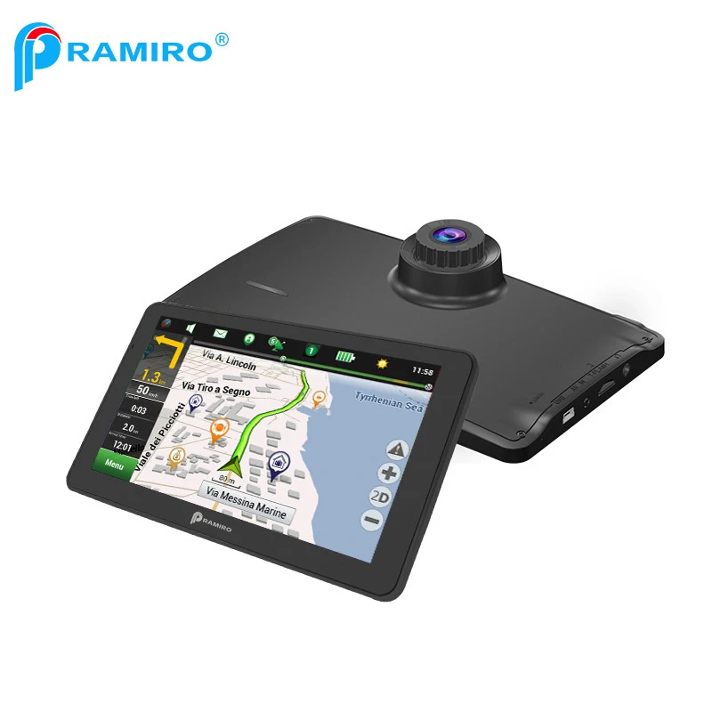 Pramiro 7 дюймов Android автомобильный видеорегистратор 512 М 8 г навигатор FHD 1080 P тире