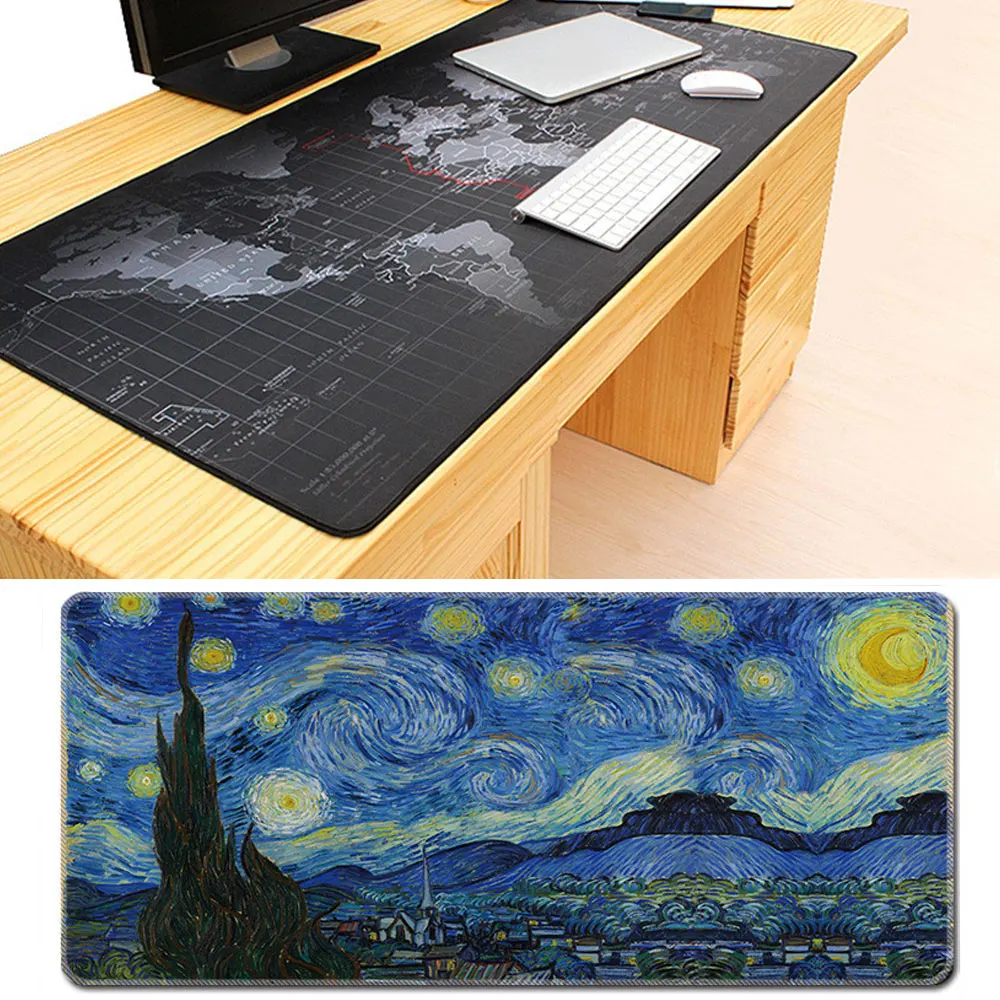 Oversized Mouse Pad World Map Gaming Mousepad Anti-slip Natural Rubber Large Size for Mat with Locking Edge | Компьютеры и офис