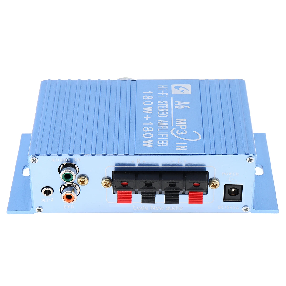 Автомобильный усилитель A6 DC12V 2,0 двухканальный MP3 Hi-Fi стерео усилитель 180 Вт 3,5 мм AUX Jack для автомобиля PC Динамик CD сабвуфер для мотоцикла