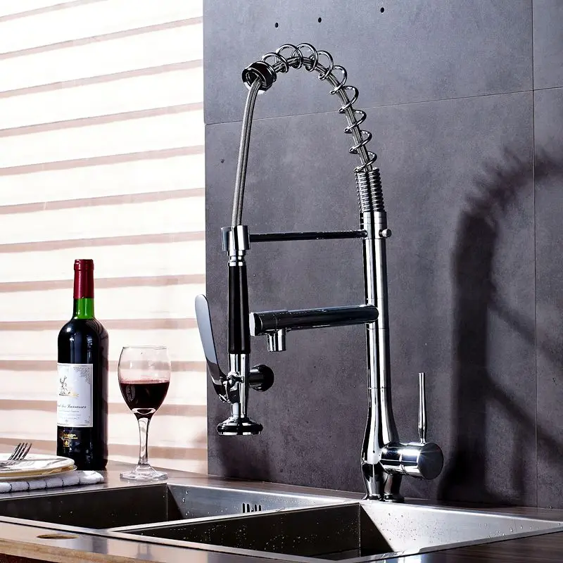 Uythner Превосходное качество увеличивают Твердый латунный хромированный кухонный