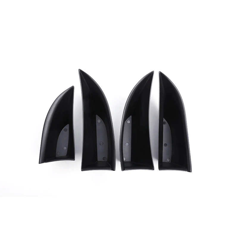 4pcs black Для Mercedes Benz S Class W222 S300 S320 S350 S400 дверные ручки подлокотник коробка для хранения Контейнер держатель чехол - Название цвета: 4pcs black