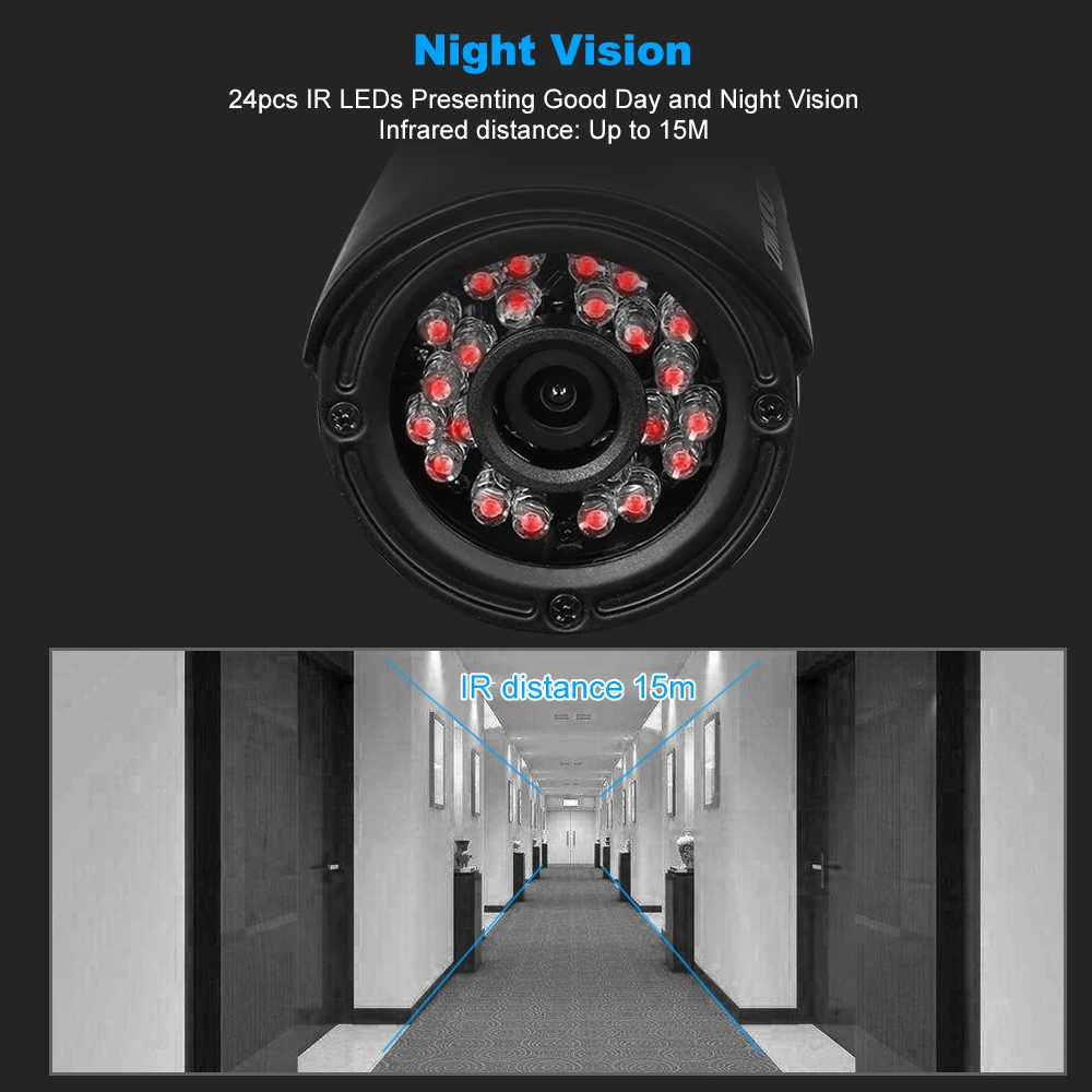 OWSOO AHD CCTV камера 1080P 3,6 мм 2.0MP AHD камера безопасности 24 шт. ИК лампы ночного видения Водонепроницаемая камера наружного наблюдения