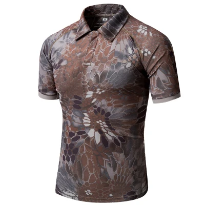 Multi terrain 5XL летняя тактическая Мужская футболка для кемпинга, альпинизма, туризма, рыбалки, охота, треккинг, военные мужские топы с короткими рукавами - Цвет: Multi terrain