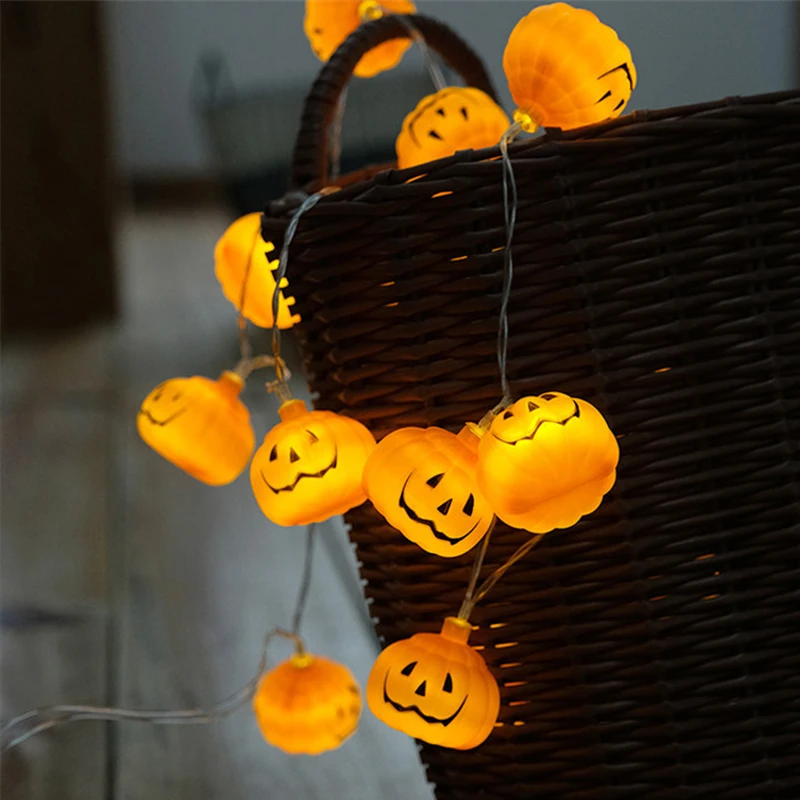 

Halloween Pumpkin String Lights 1.5M Holiday Decoration Light 10 LED Pumpkin Lamp Warm White Halloween Home Decor Accessories