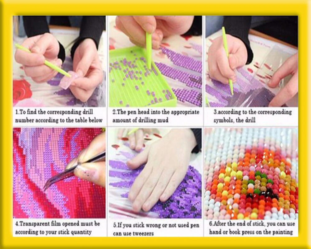 DIY Вышивка с кристаллами круглый полный рукоделие красный Защита от солнца