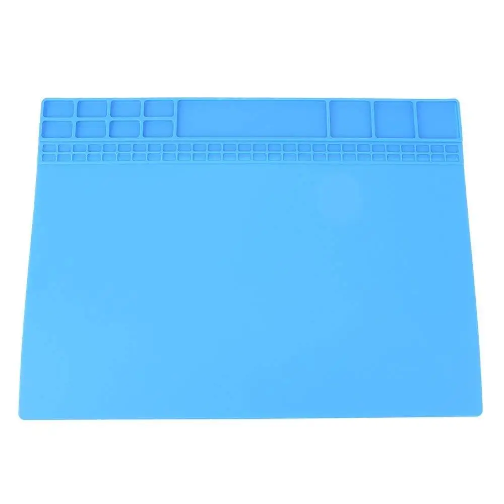 Dark Blue ESPLB 405X305 мм Теплоизоляционный ремонтный коврик паяльная рабочая станция коврик силиконовая сварочная пайка обслуживание платформы - Цвет: Dark Blue