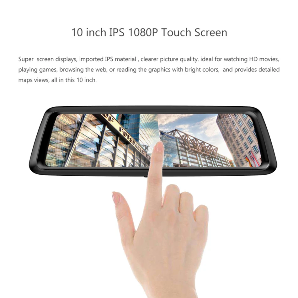 ANSTAR 4G 1" ips Dvr автомобильный 1080P двойной объектив Автомобильный dvr камера Авто Bluetooth FM зеркало заднего вида видео регистратор gps навигация русский