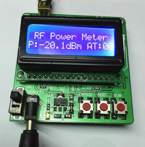 Цифровой радиочастотный измеритель мощности от-75 до + 16dBmpower с ЖК-дисплеем 1 ~ 600 МГц